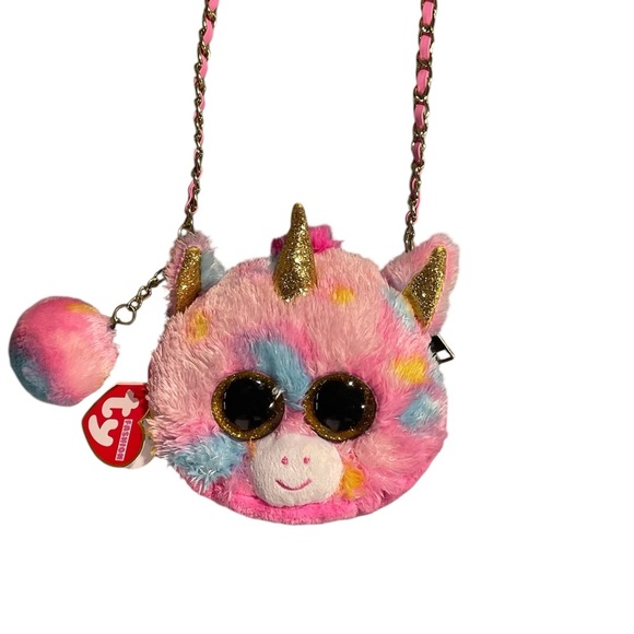 Ty Other - Ty Fantasia Pink Unicorn Mini Crossbody Plush Purse For Little Girls